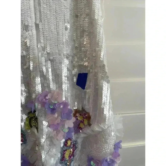 Mac Duggal Mini Dress 2 XS Sequined Embellished Mixed Floral Mini 93628 Cocktail - Picture 10 of 10